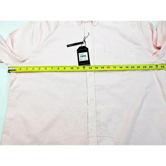 Ben Sherman Stretch Size XL Men Light Powder Pink Logo Tag Button Down Shirt NWT - Picture 3 of 12